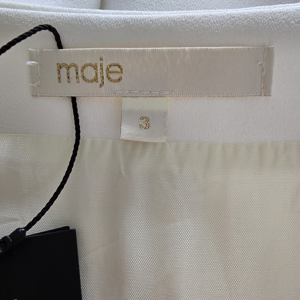 Maje Women's Racine Ecu Lace Ivory White Dress size 3/M - Picture 6 of 13